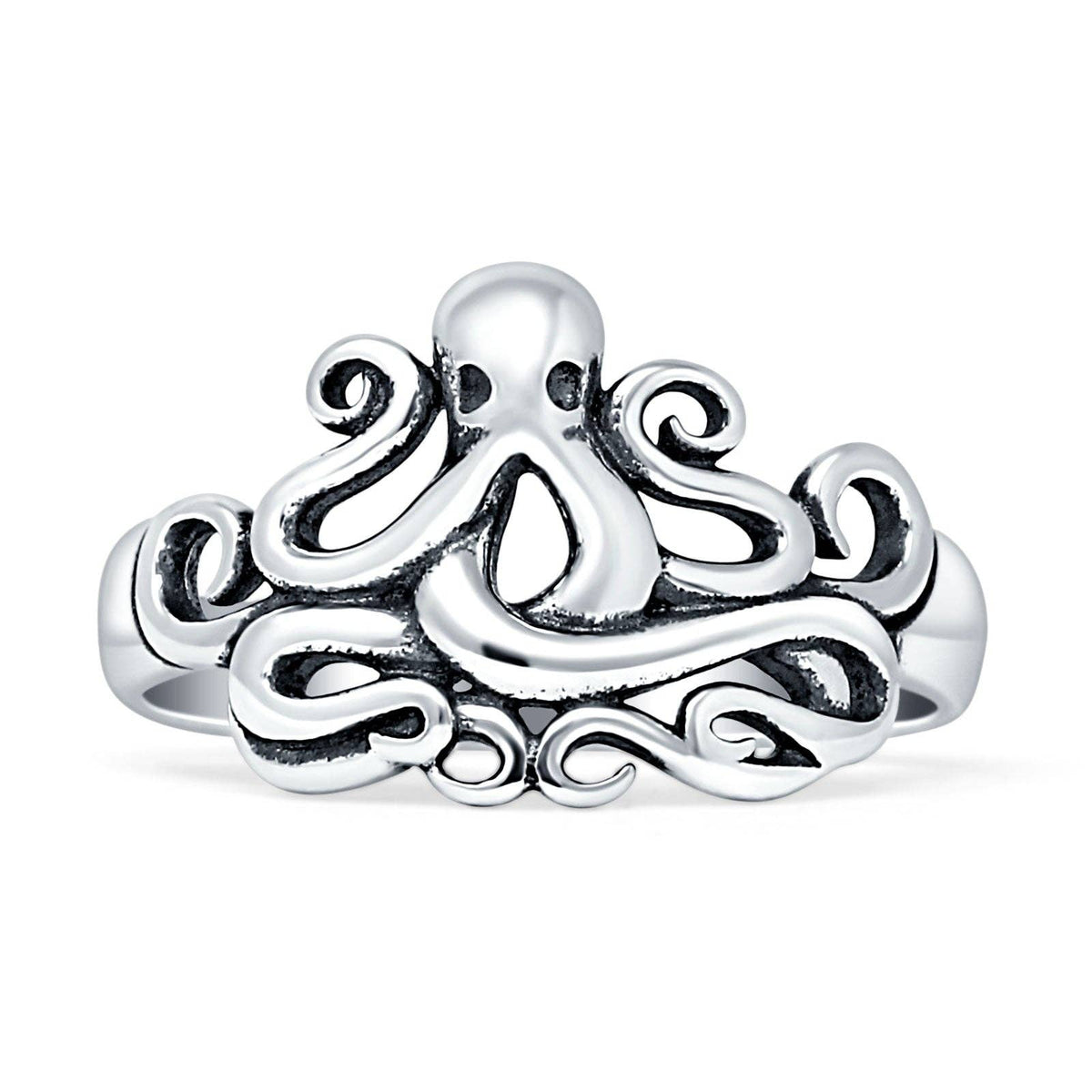 Sterling Silver Filigree Octopus Ring