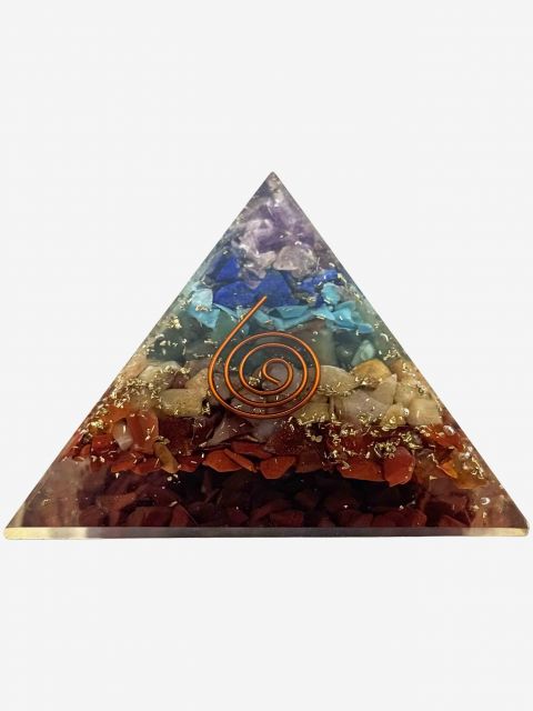 Orgone Energy Pyramid 7 Chakra w/ Flower of Life 40mm