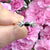 Sterling Silver Moon with Black Agate Single Stone Ring