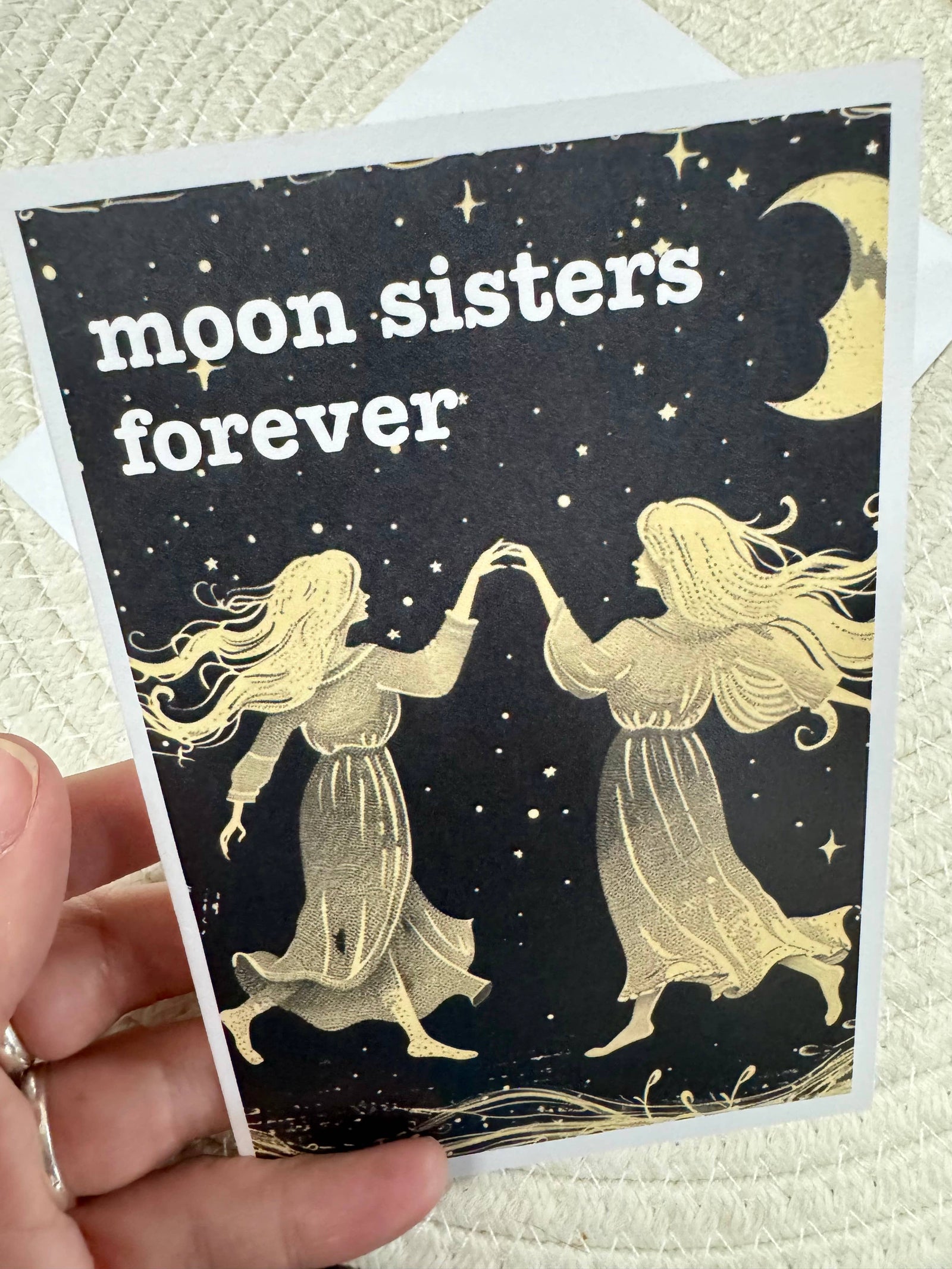 “Moon Sisters Forever” Greeting Card