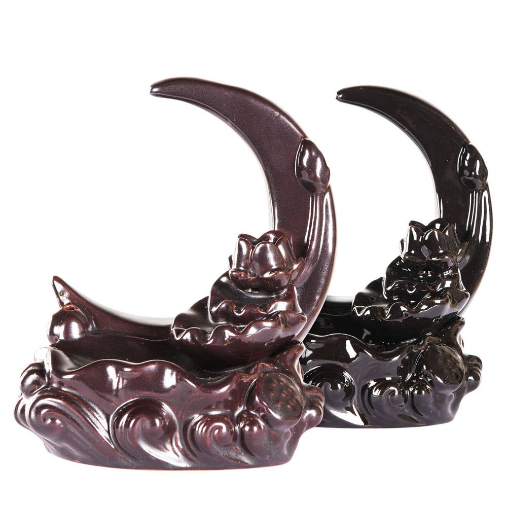 MOON WITH WATERFALL BACKFLOW CONE BURNER