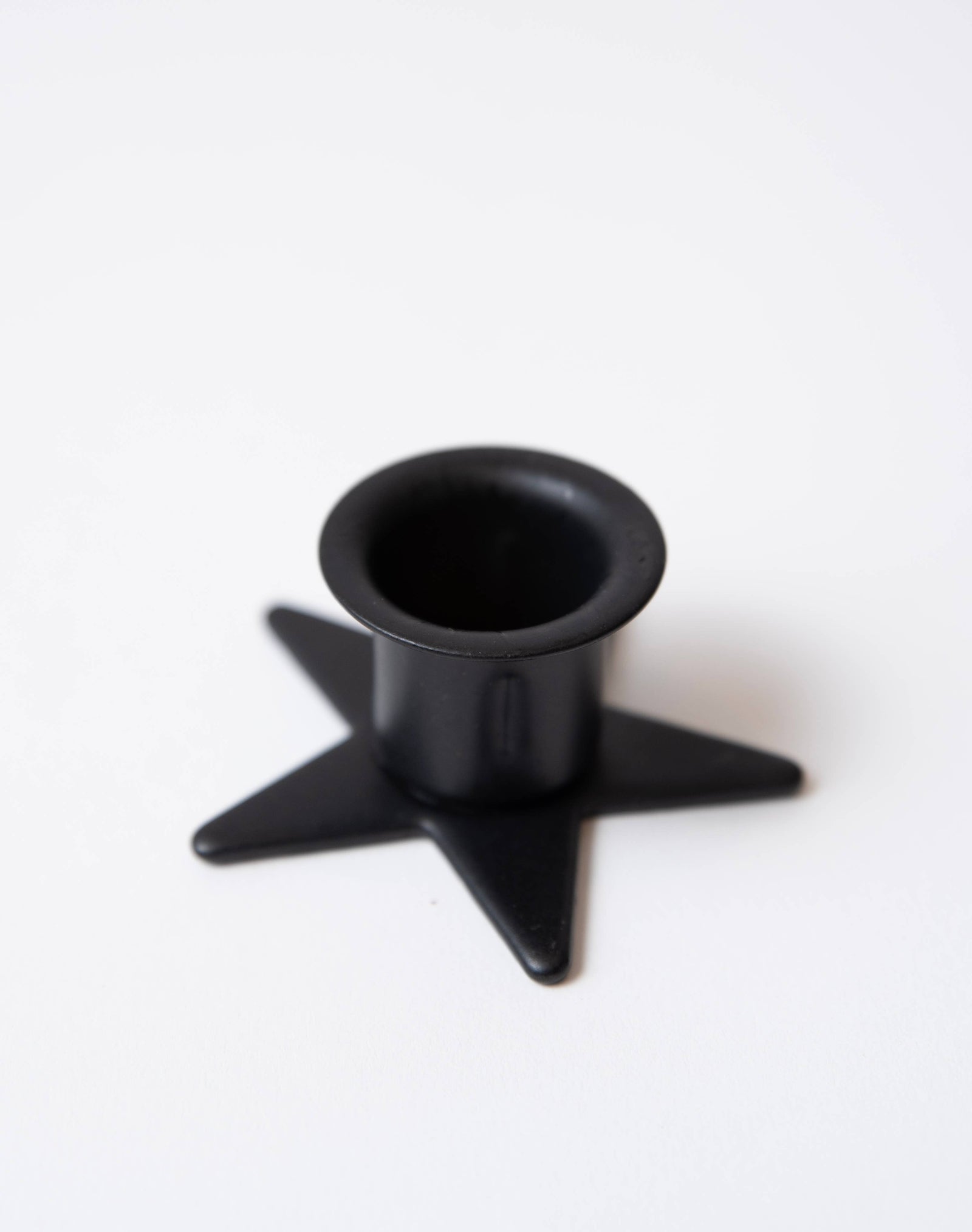 Black Iron Star Taper Holder