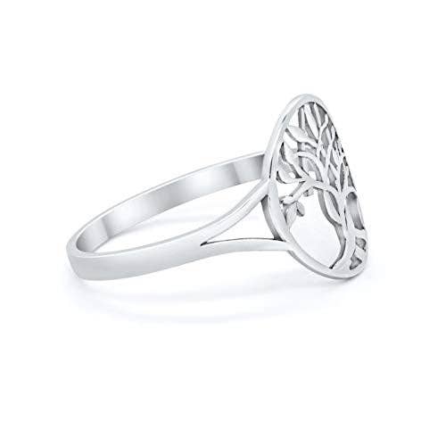 Twist Trunk Tree of Life Sterling Silver Ring
