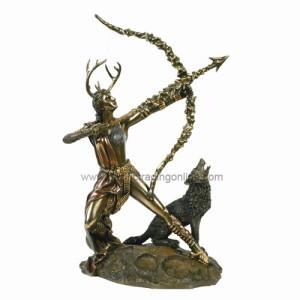Artemis the Greek Goddess of the Hunt Bronze Statue