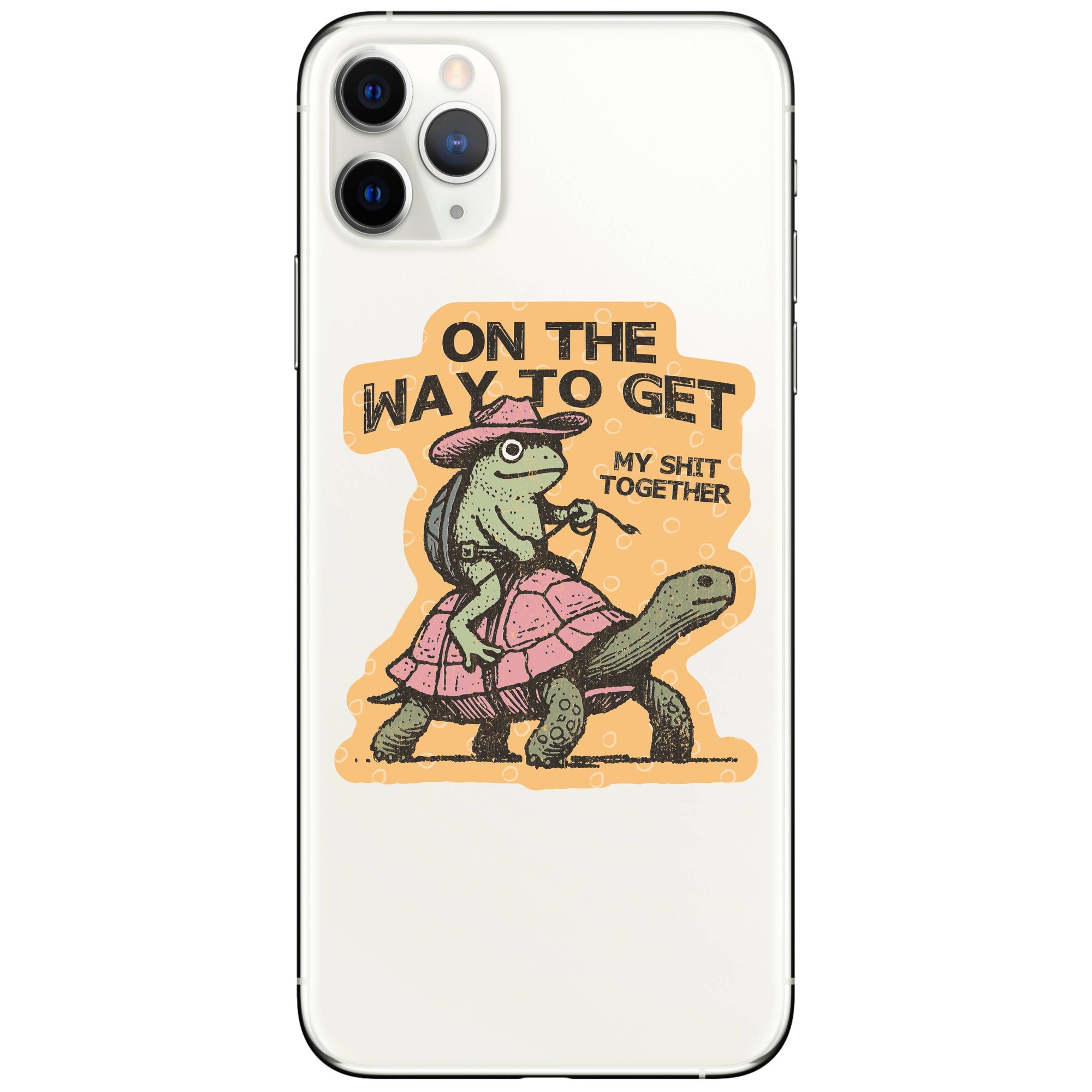 Frog Cowboy on Turtle High Quality Vinyl Sticker