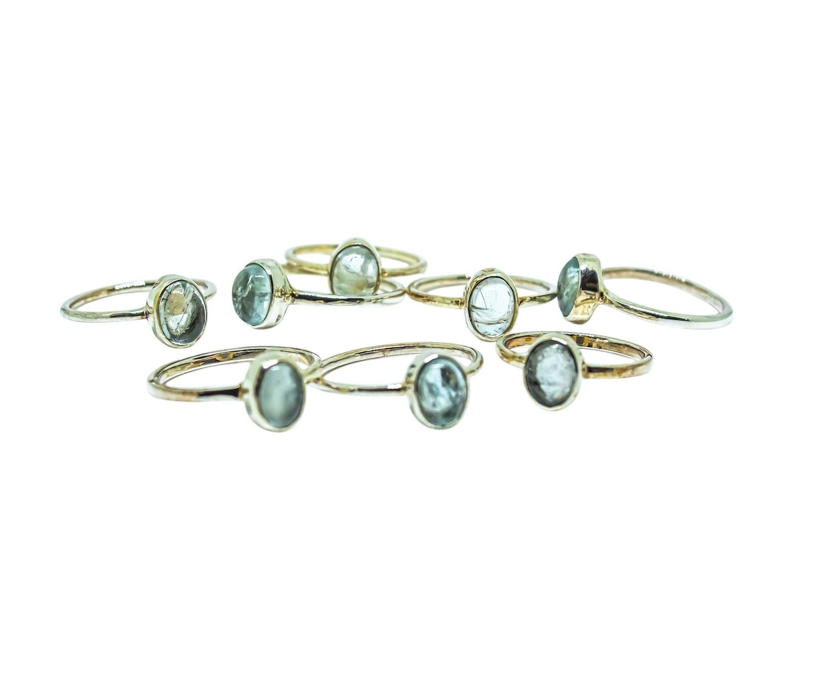 Aquamarine Gemstone Ring Sterling Silver