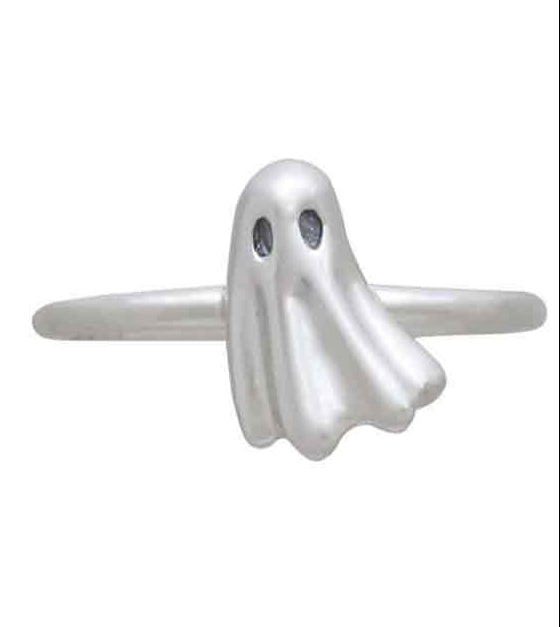 Sterling Silver 3D Ghost Ring