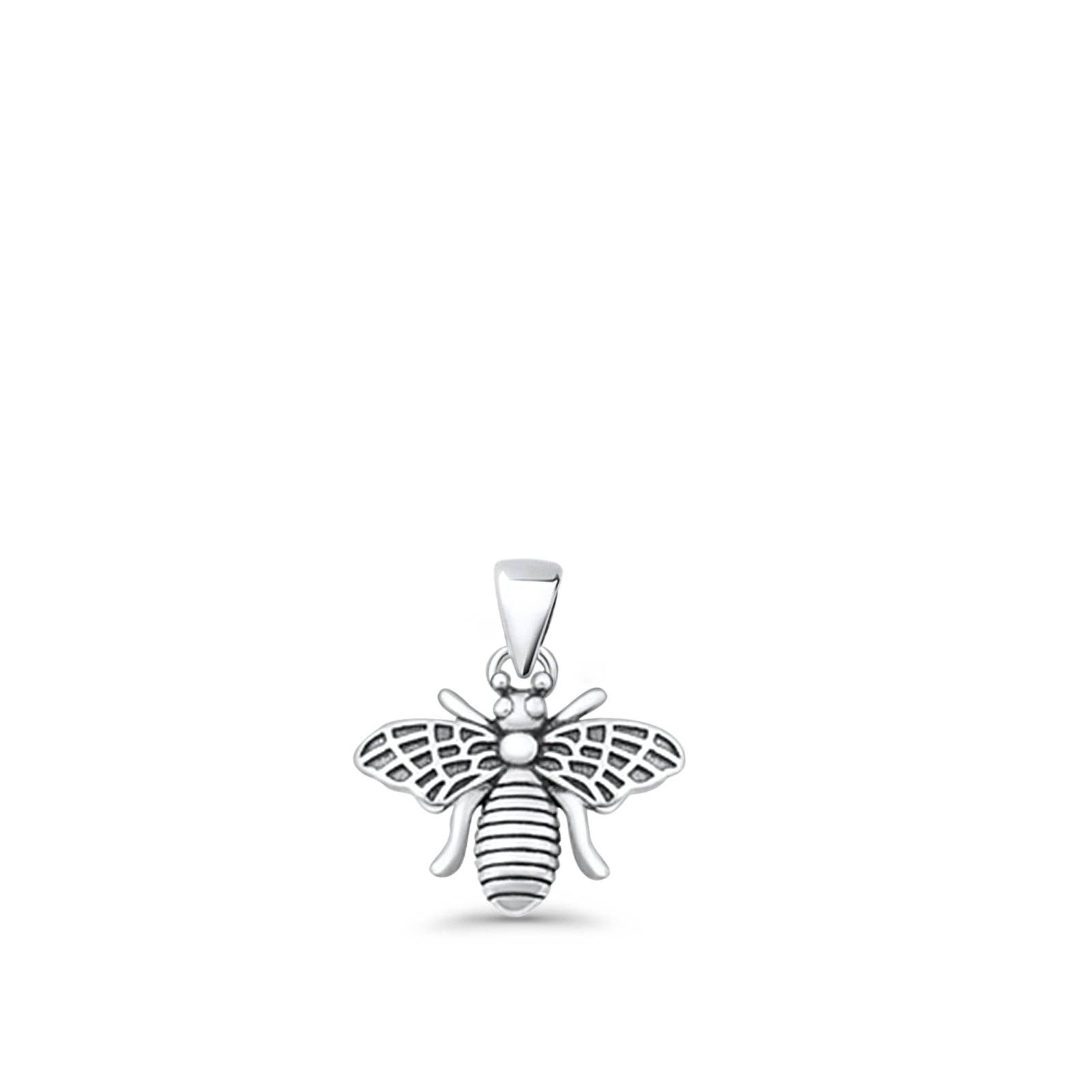 Flying Insect Oxidized Pendant