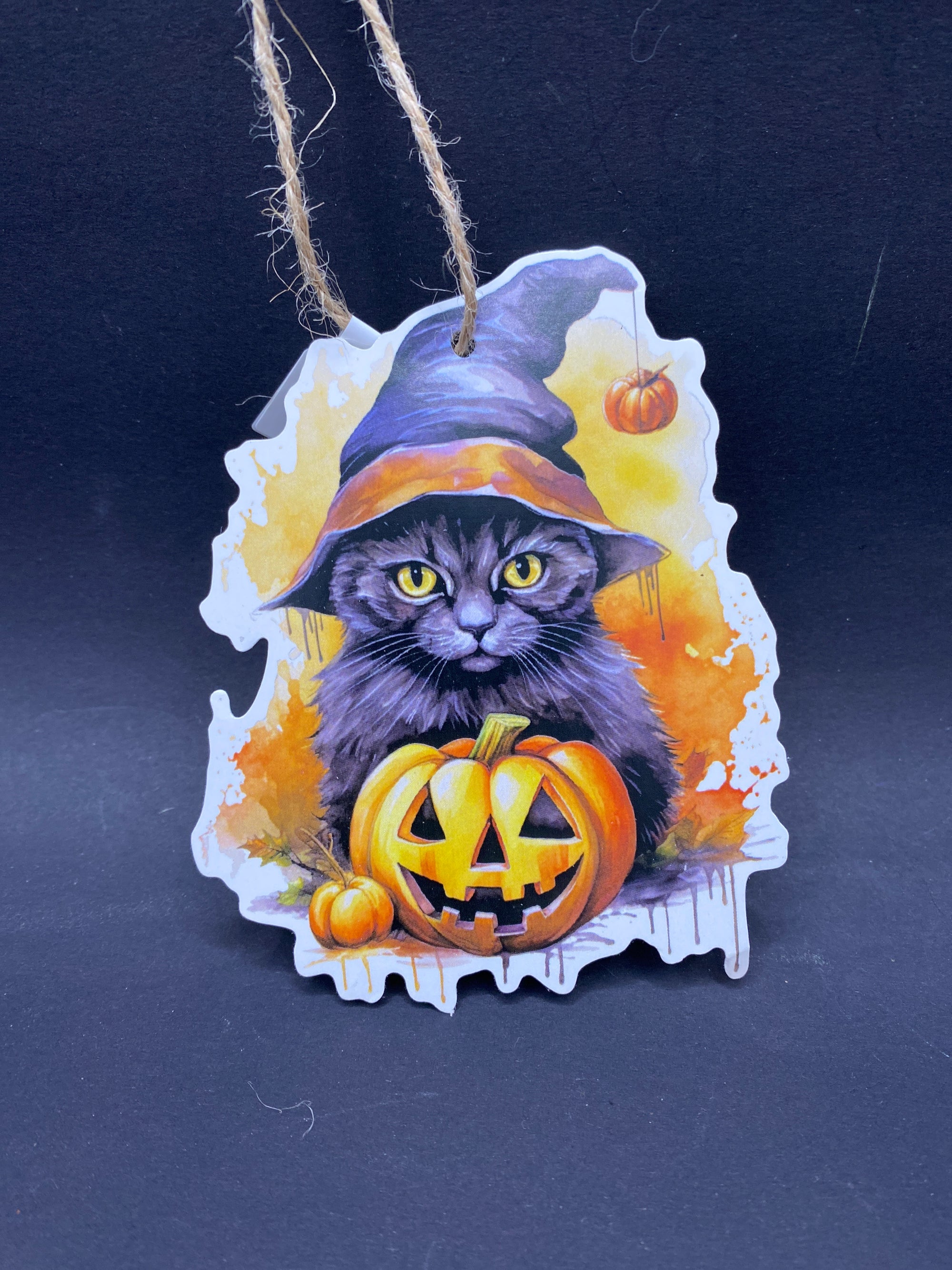 Paper Halloween Cat Ornament