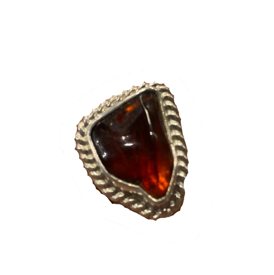 Amber Adjustable Sterling Silver Ring - Charles Albert