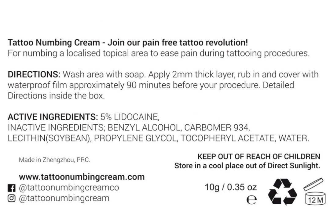 Signature Tattoo Numbing Cream