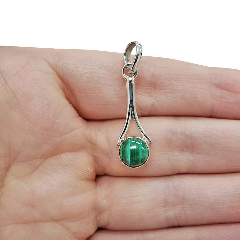 Malachite Sterling Silver Pendant