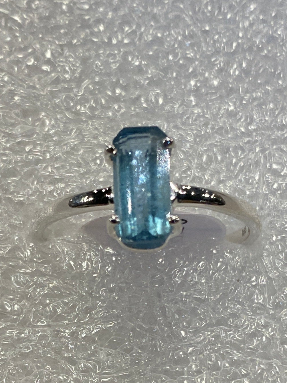 Gem-Cut Kyanite Sterling Silver Ring