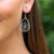 Tanvi Silver-Plated & Labradorite Earrings - Lotus Teardrop