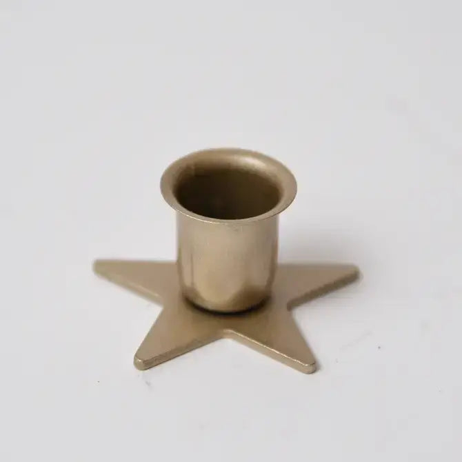 Gold Iron Star Taper Holder
