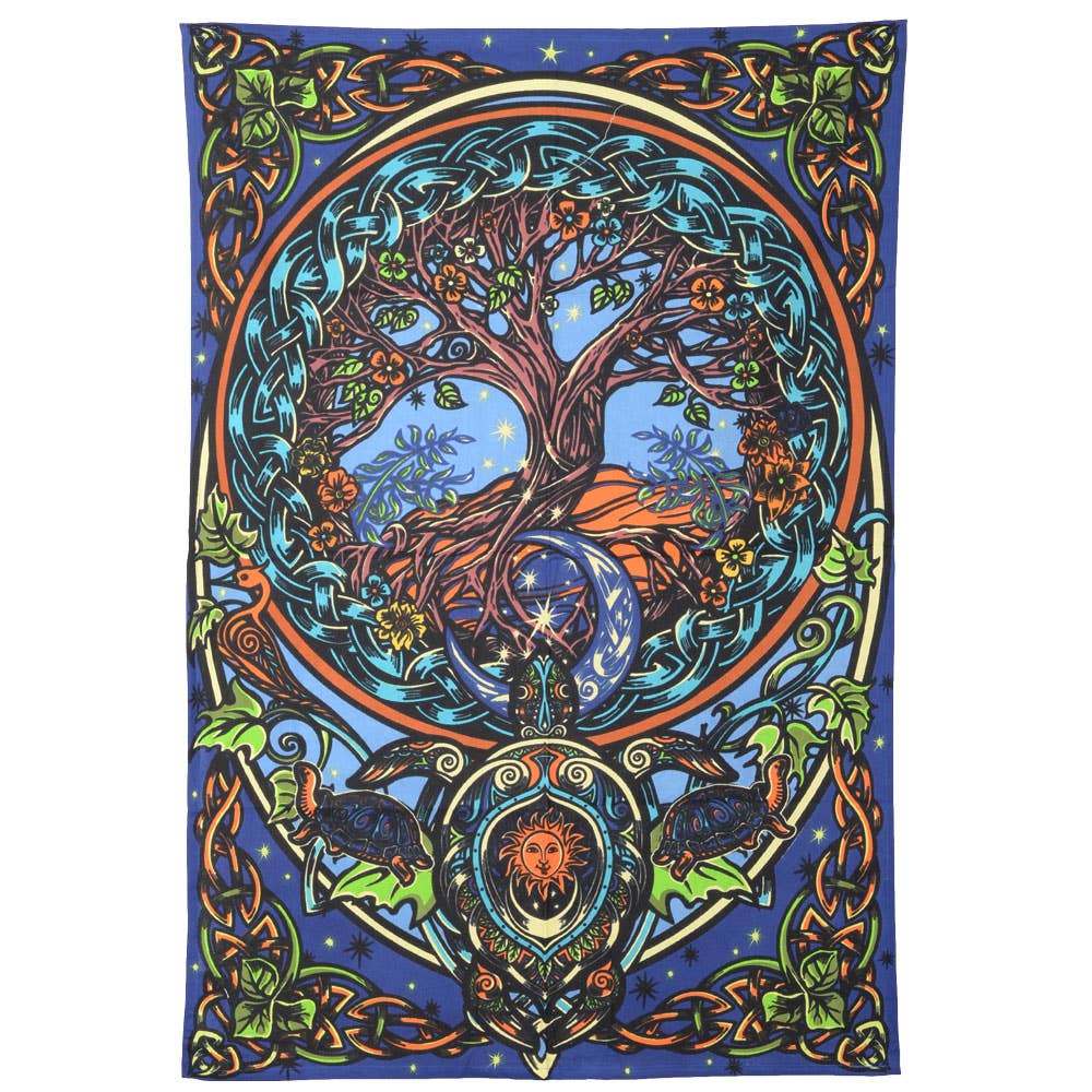 Tree Of Life Tortoise 3D Tapestry 30x45
