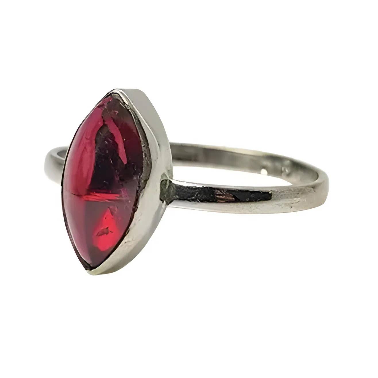 Garnet Sterling Silver Ring
