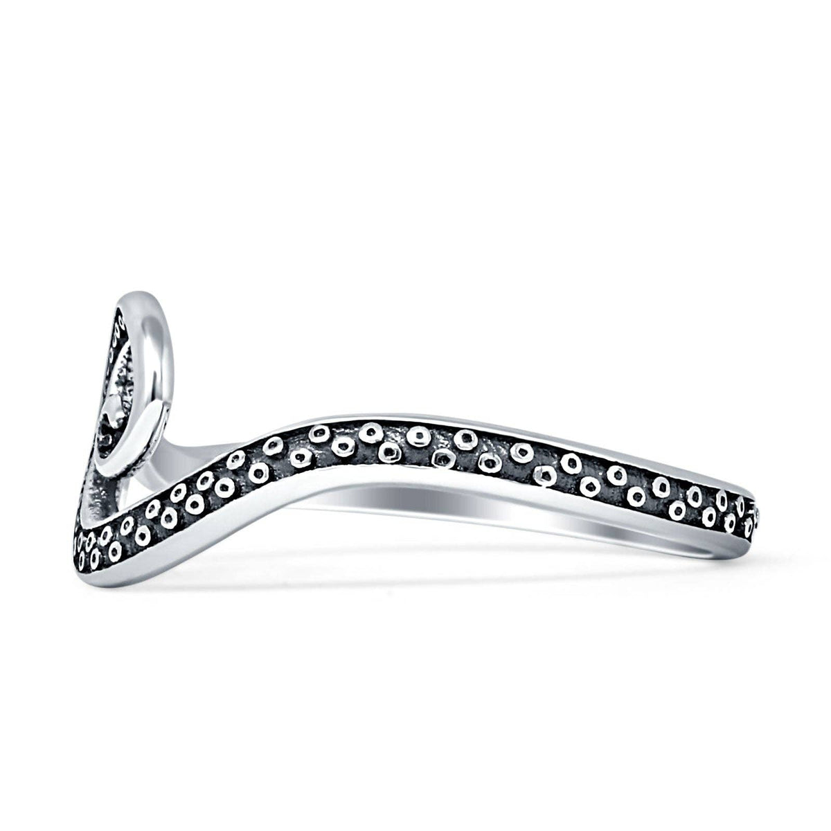 Sterling Silver Tentacle Octopus Ring