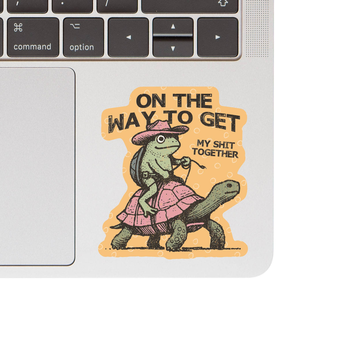 Frog Cowboy on Turtle High Quality Vinyl Sticker