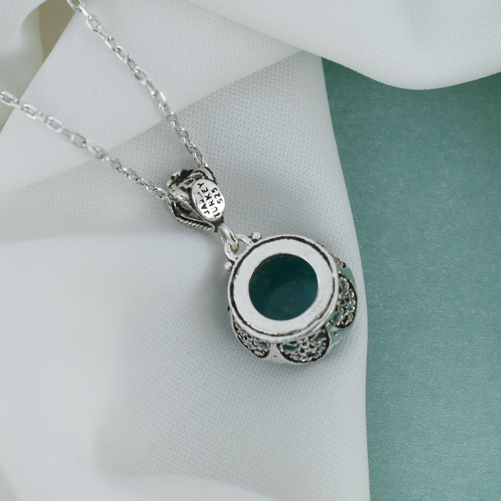 Amazonite Gemstone Sterling Silver Women`s Pendant