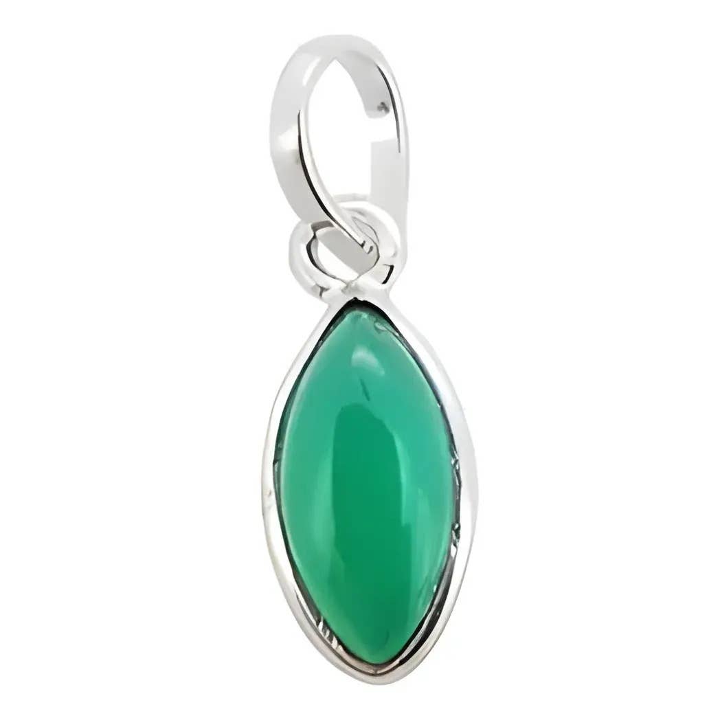 Green Onyx Silver Pendant