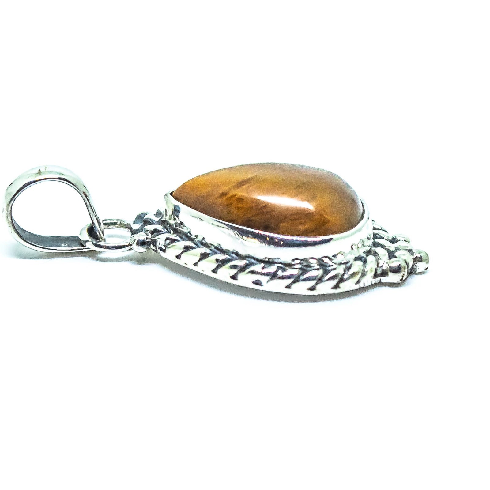 Tigereye Sterling Silver Pendant