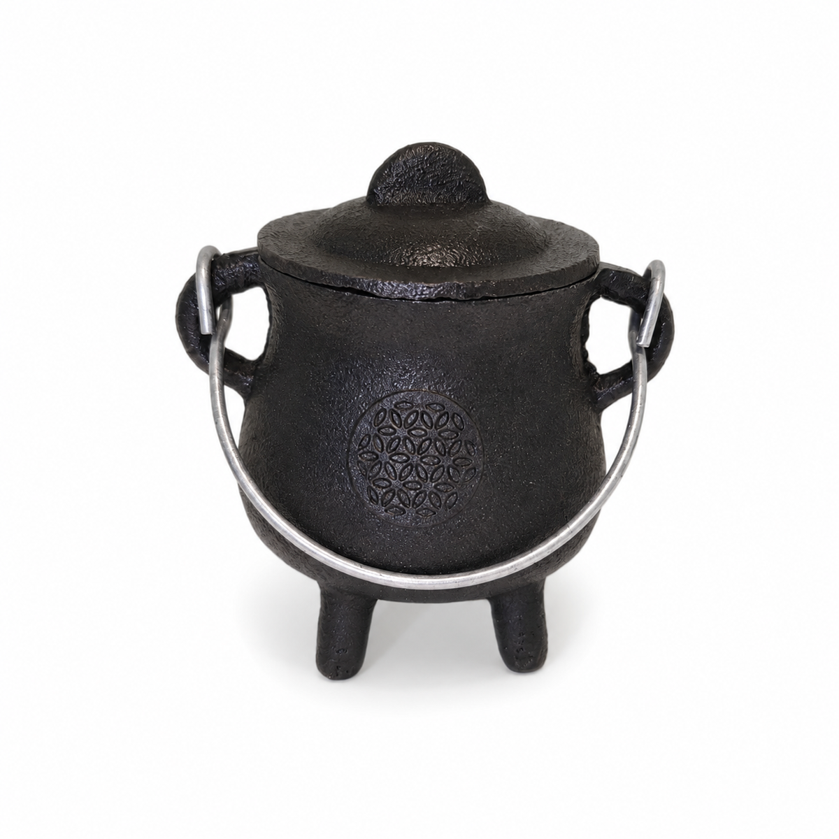 Cast Iron Cauldron Flower of Life - (3.5in)