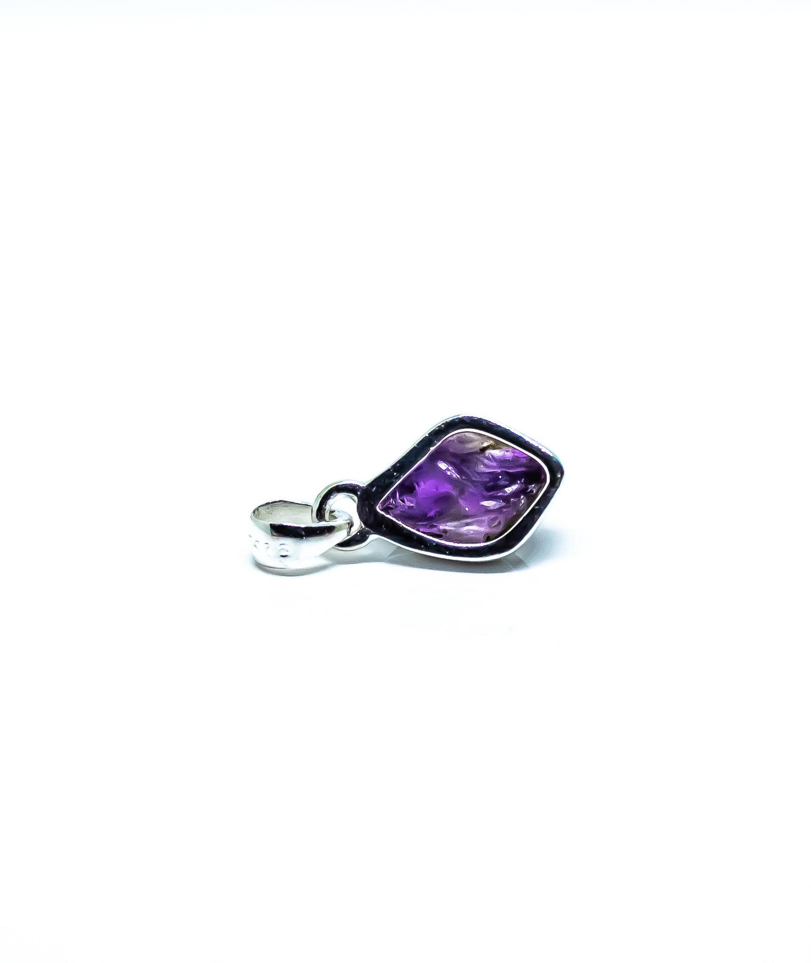 Amethyst Freeform Sterling Silver Pendant
