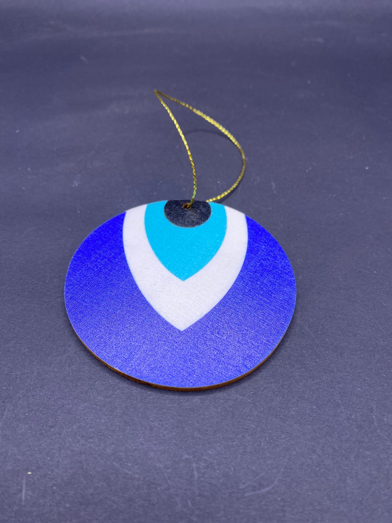 Wooden Evil Eye Ornament