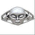Sterling Silver Chunky Alien Ring