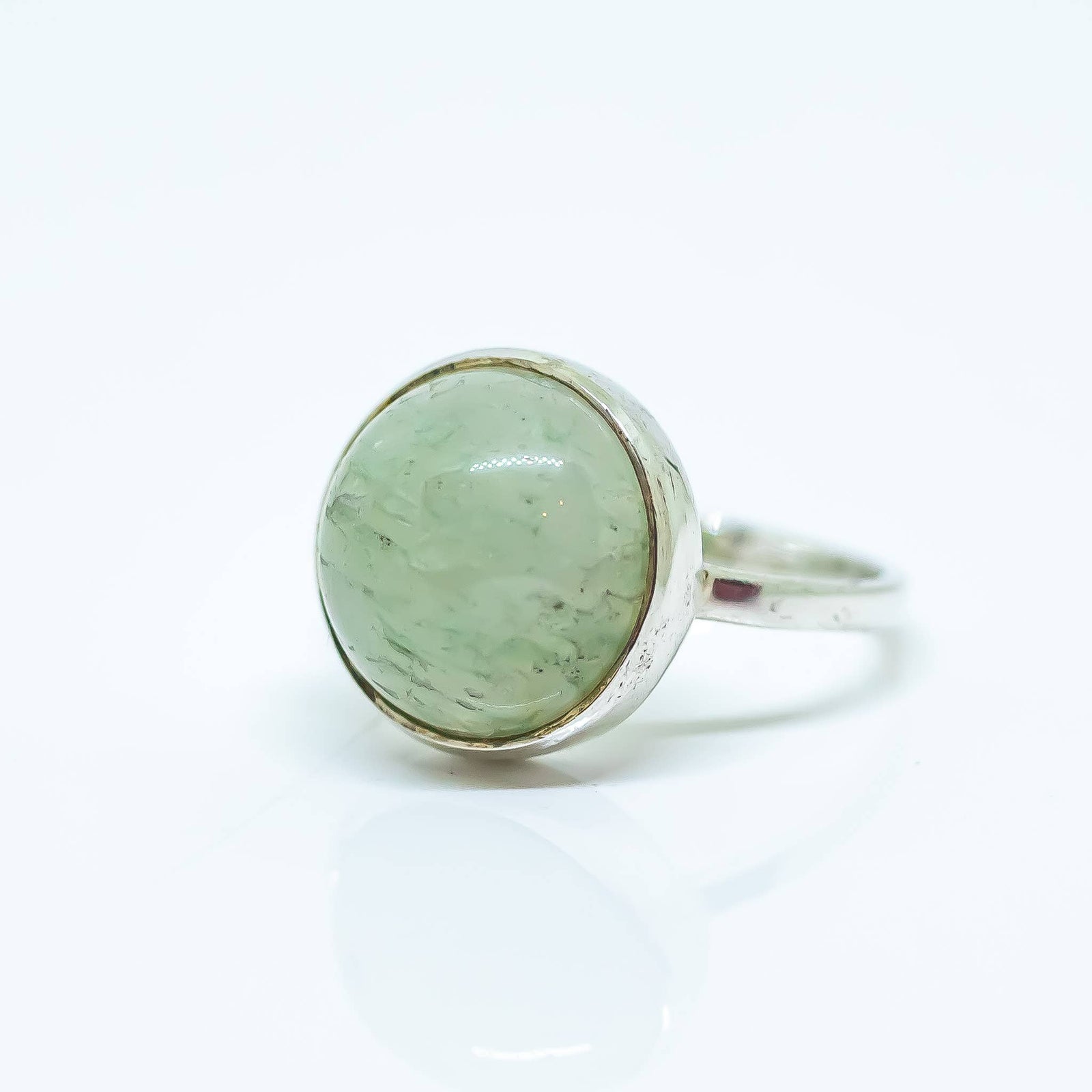 Green Aventurine Gemstone Ring Sterling Silver 925