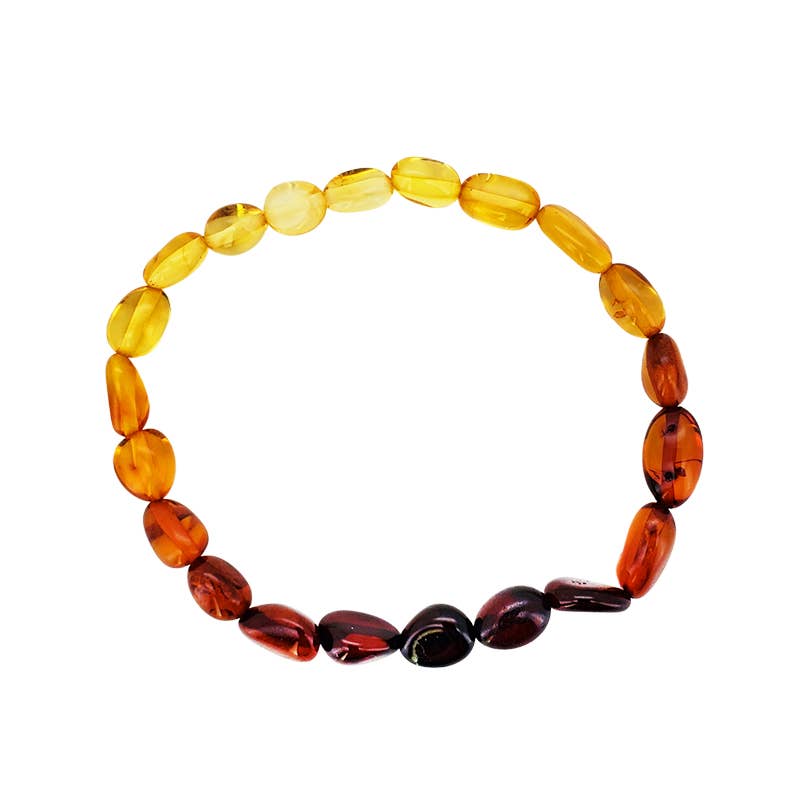 Multi-Color Amber Ombre Stretch Bracelet