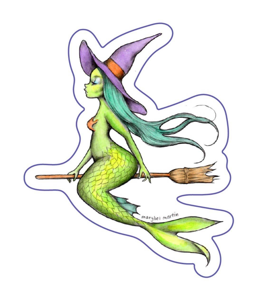 Merwitch - Vinyl Sticker By Marybel Martin
