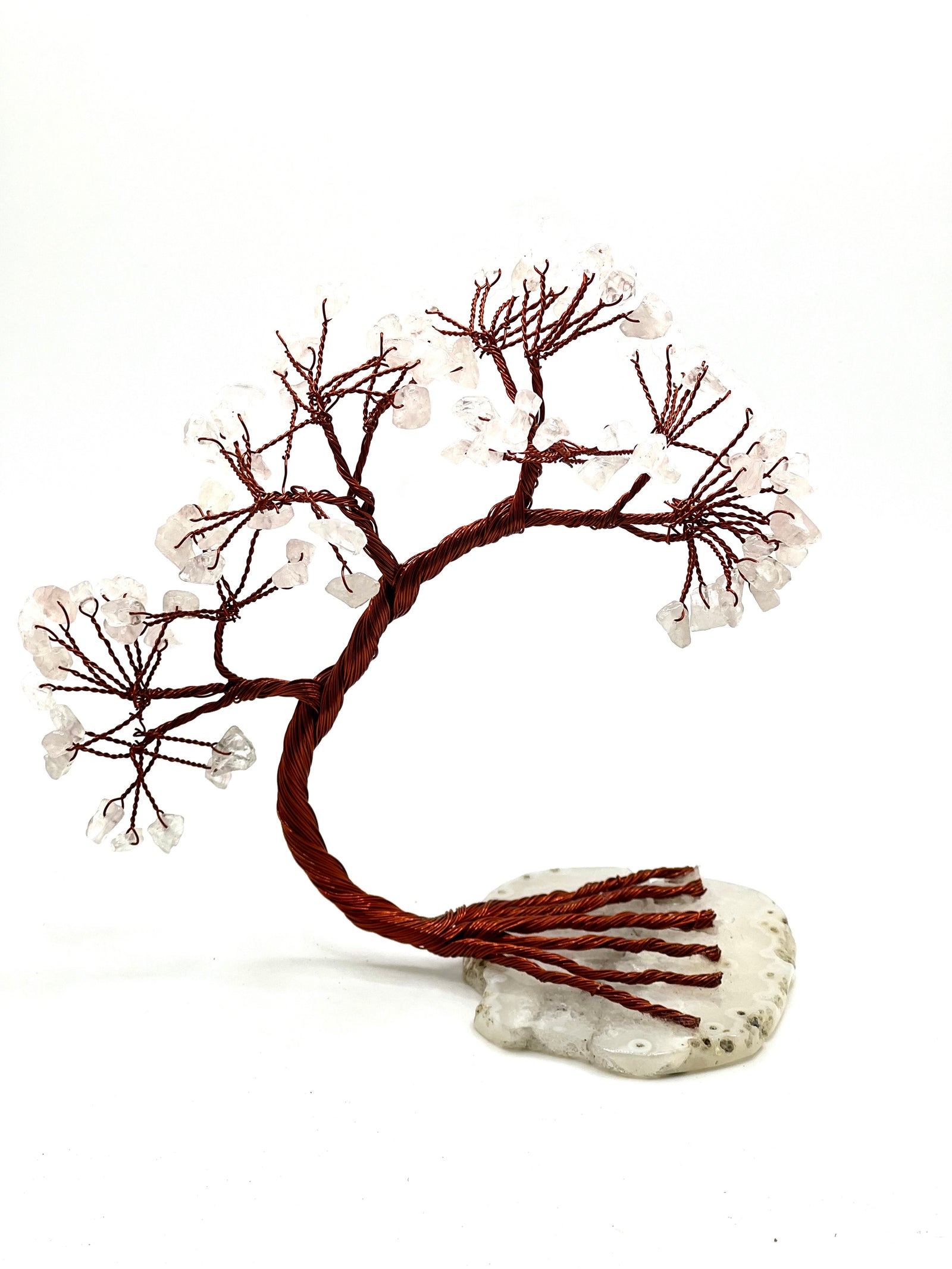4" Crystal Chip Bonsai Tree on Agate Slice