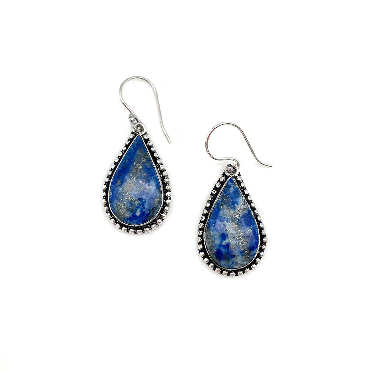 Kashi Semiprecious Large Stone Earrings - Lapis