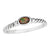 Opal and a Twist Sterling Silver Ring