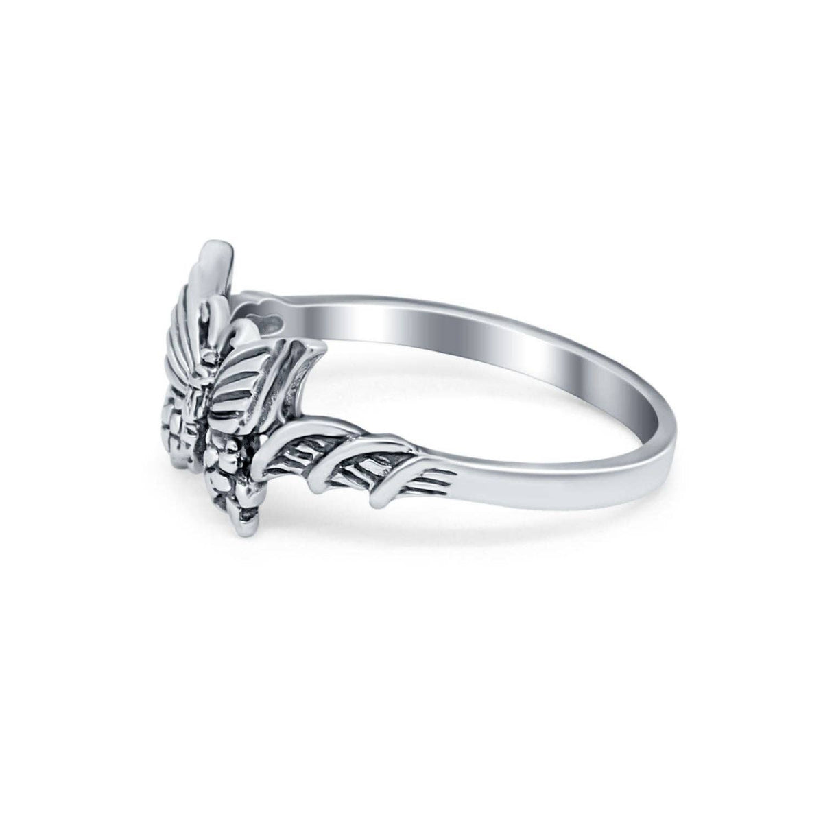 Sterling Silver Butterfly Ring Band