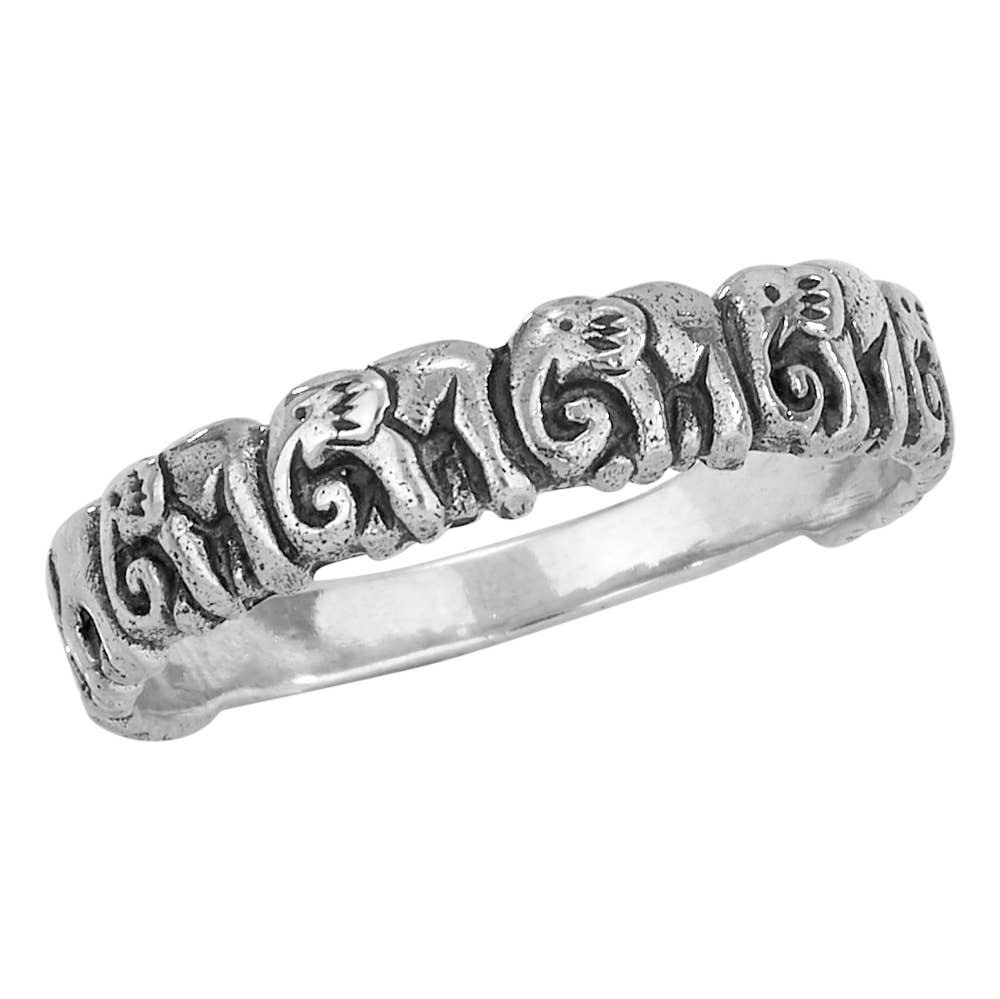 Elephant Parade Sterling Silver Band Ring