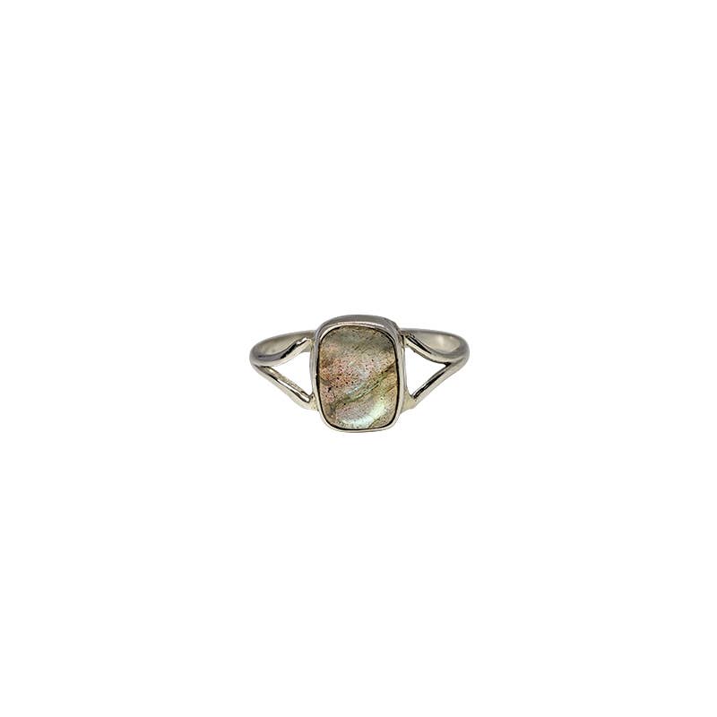 Labradorite Stone Sterling Silver Ring