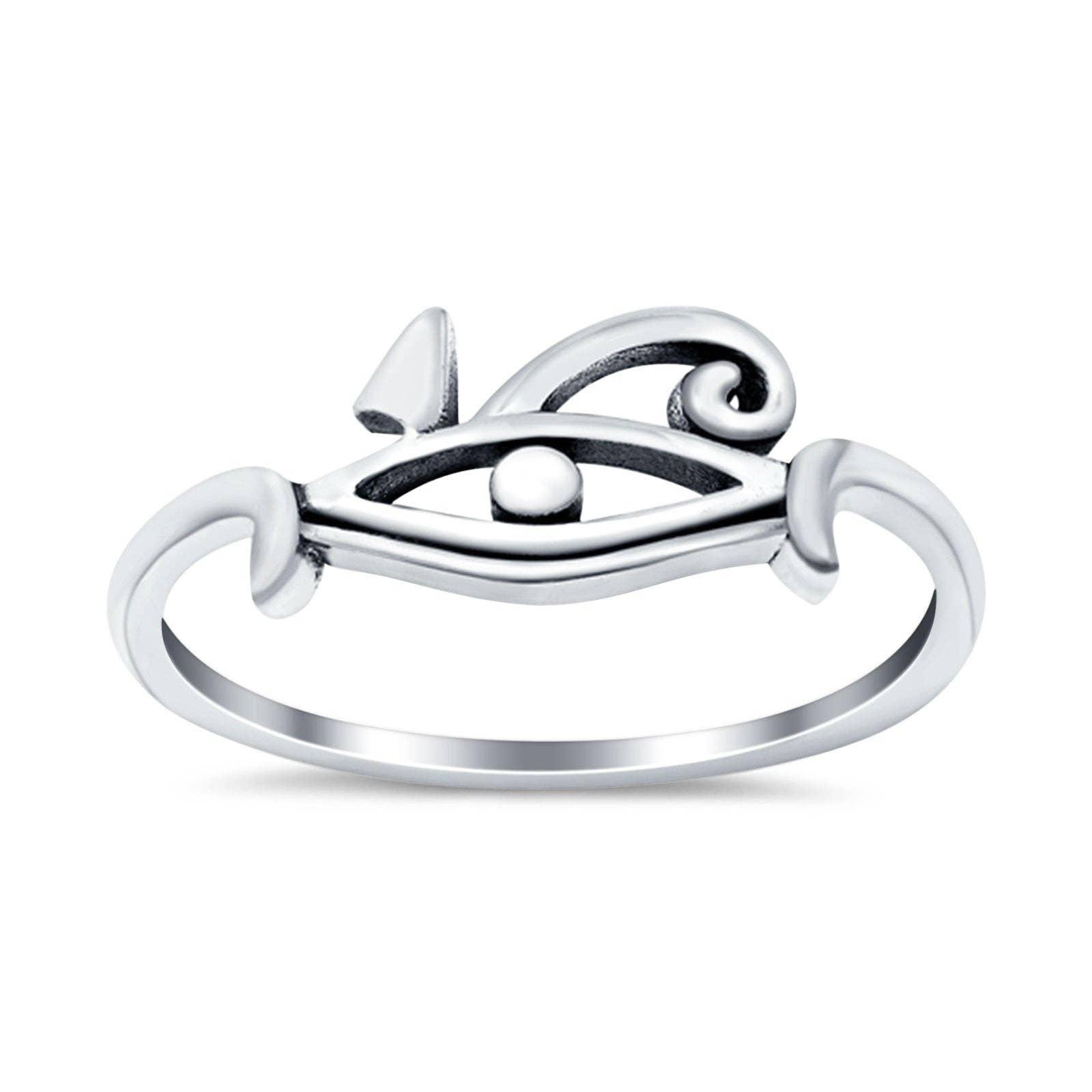Oxidized Eye Of Horus Ring