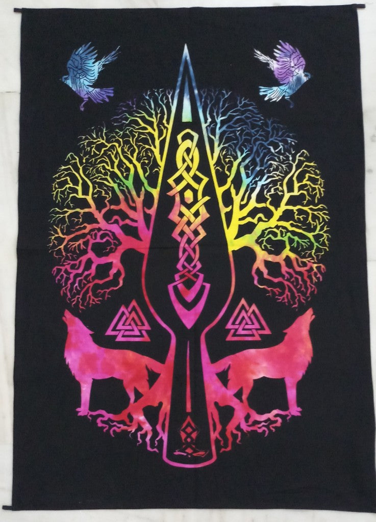 Viking Tree Large Tapestry 86x53