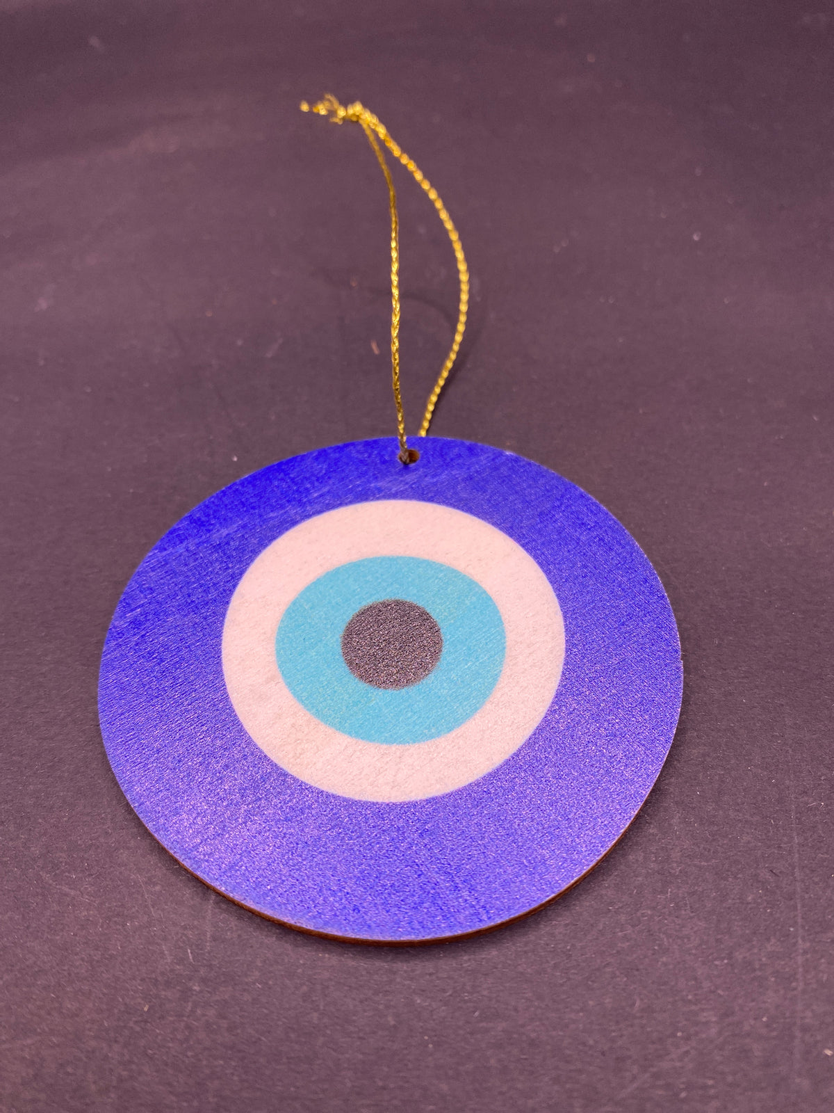 Wooden Evil Eye Ornament