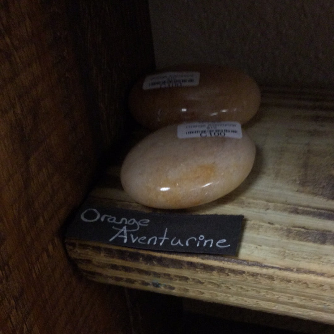 Orange Aventurine Palm Stone