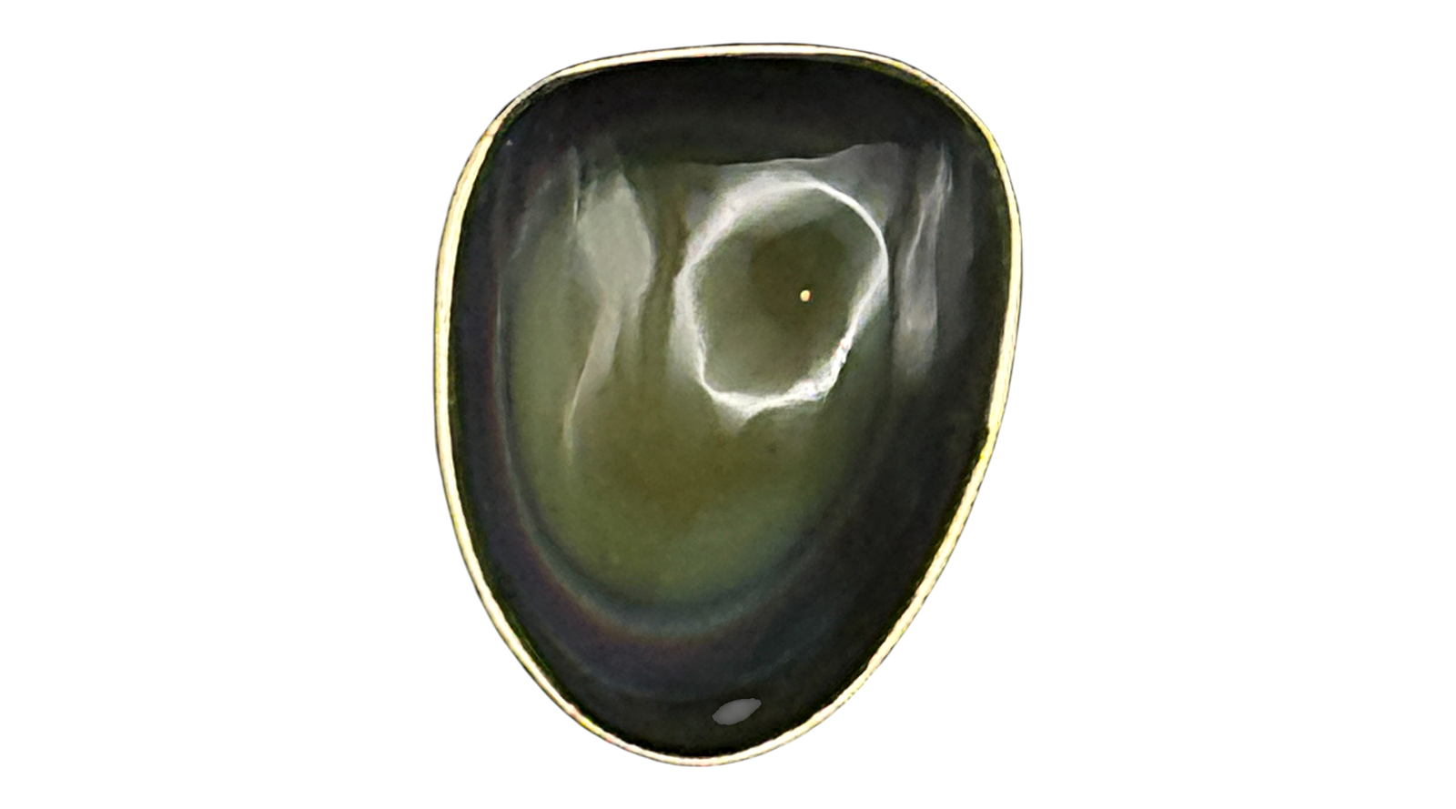 Rainbow Obsidian Alchemia Gold Ring Adjustable