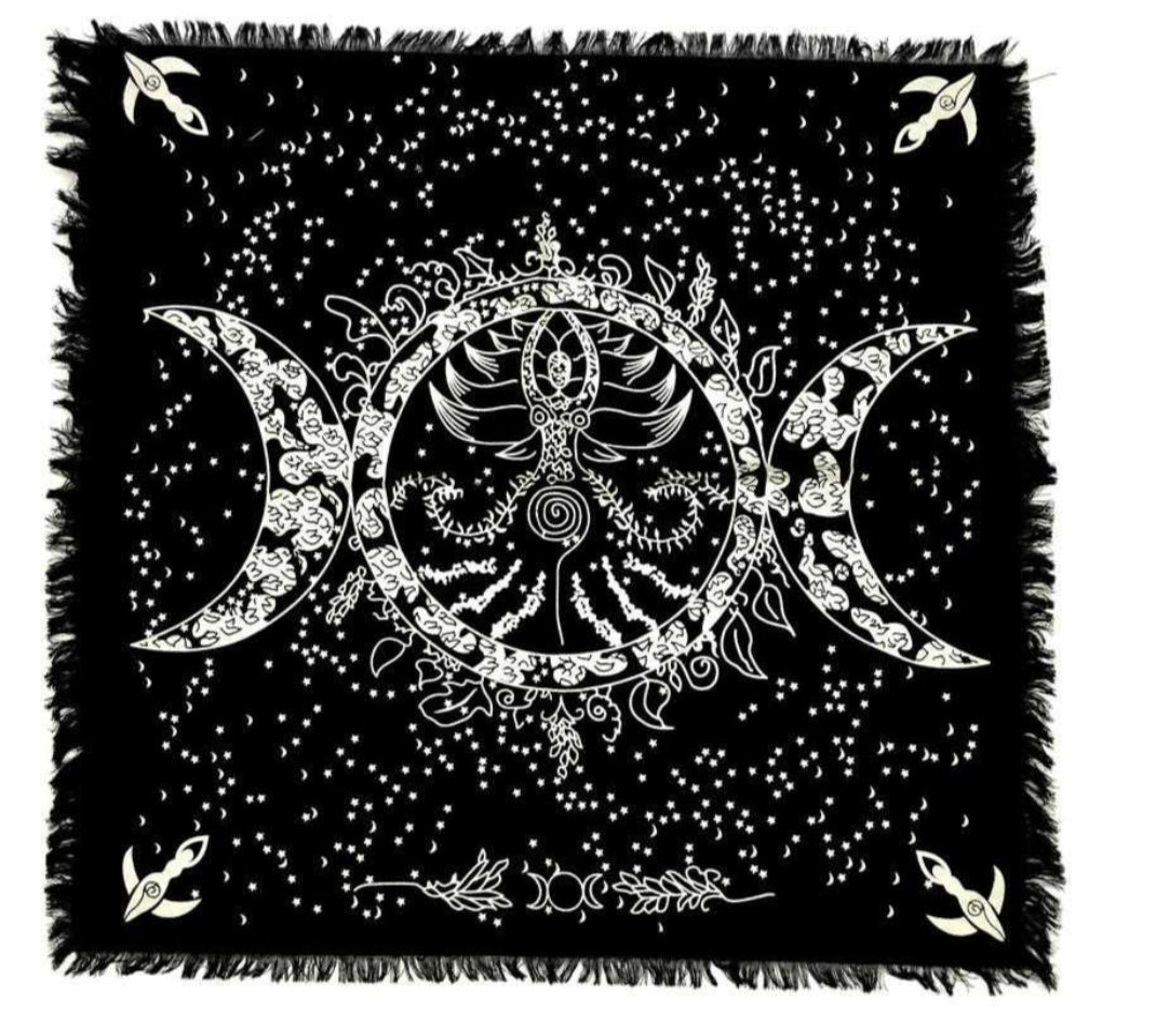 Moon Goddess Tapestry / Altar Cloth 24x24