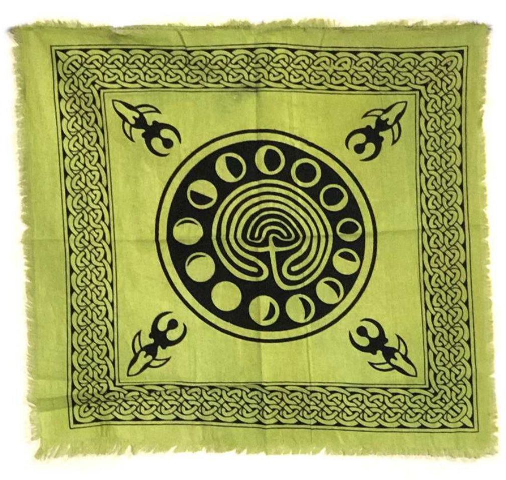 Green Labyrinth Tapestry / Altar Cloth 12x12