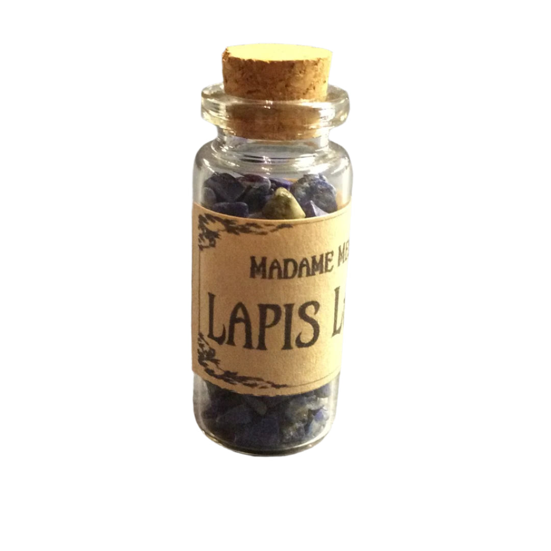 Lapis Lazuli Crystal Chips in Bottle