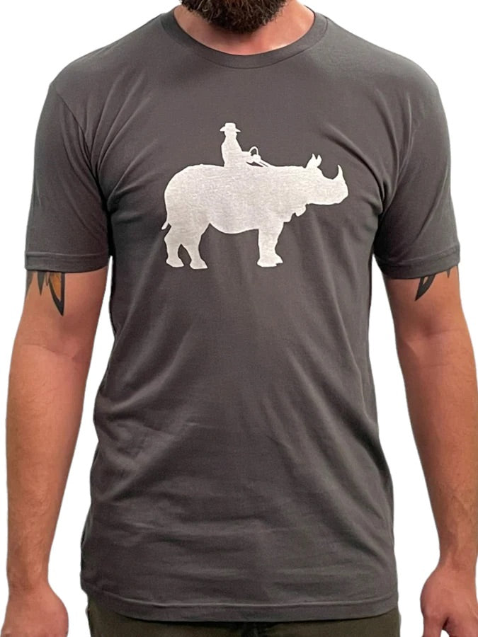 Cowboy on a Rhino Unisex T-Shirt