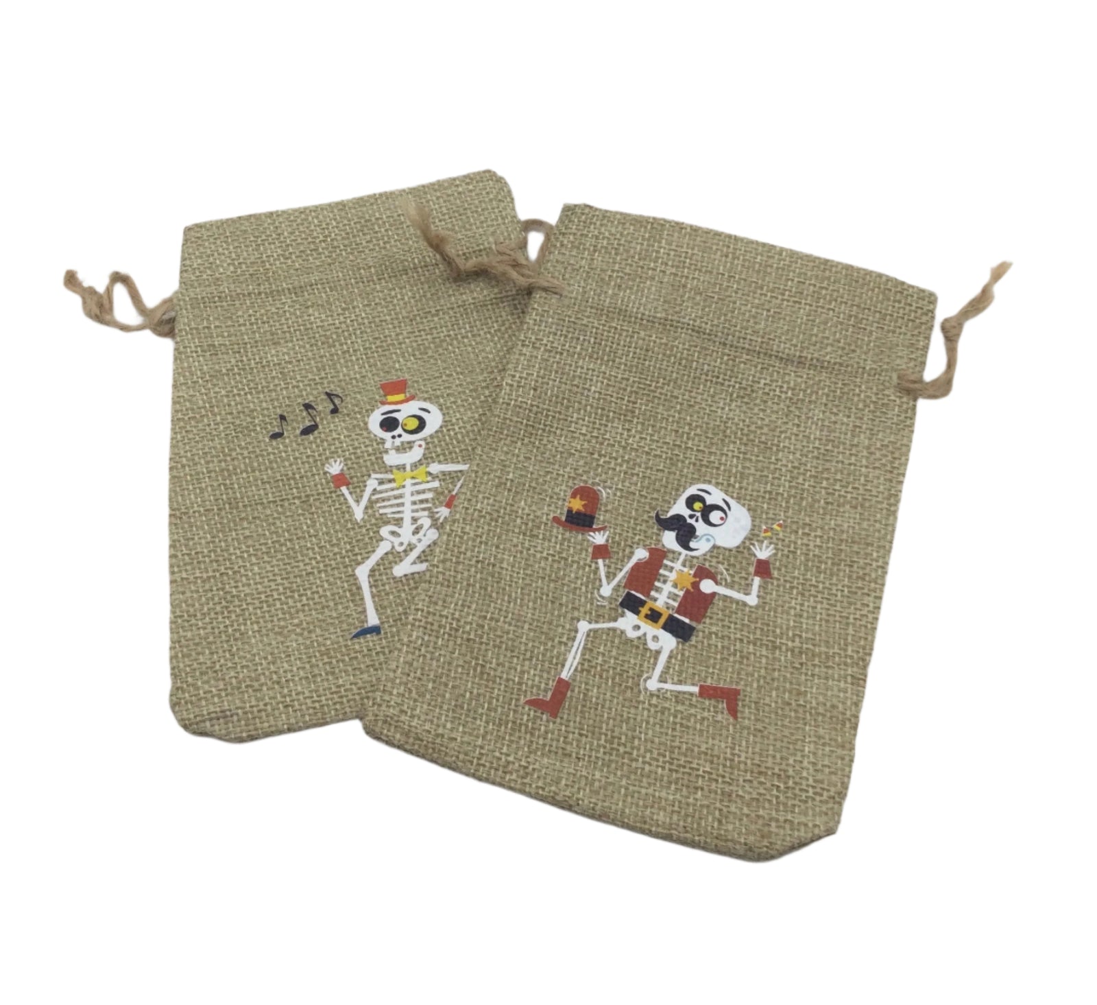Halloween Burlap Drawstring Bags