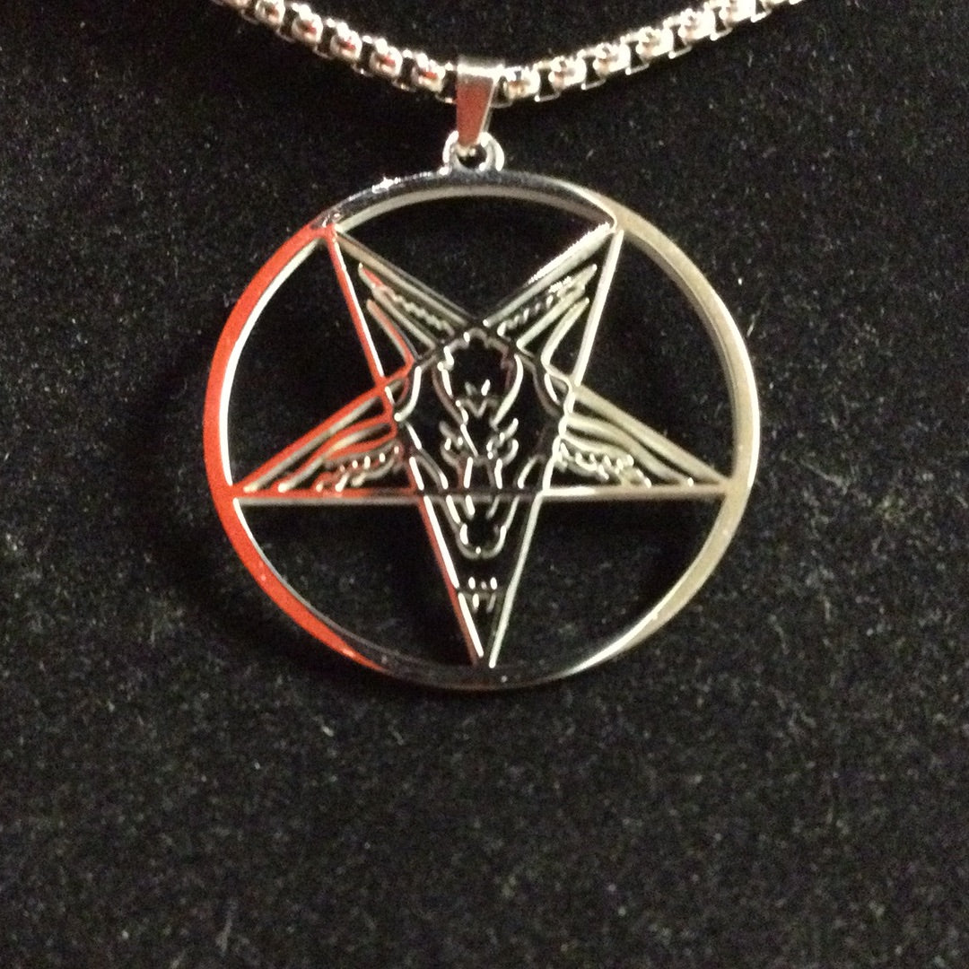 Laser Cut Baphomet Pentacle Stainless Steel Pendant